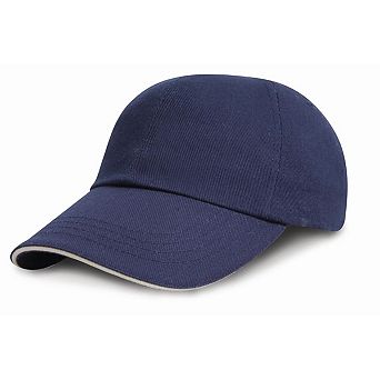 Result Headwear Kids Junior Low Profile Heavy Brushed Cotton Cap With Sandwich Peak