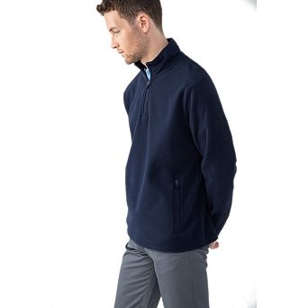Henbury Mens Zip Neck Micro Fleece Top