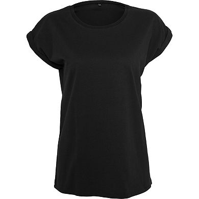 Build Your Brand Womens/Ladies Extended Shoulder T-Shirt