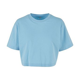 Build Your Brand Womens/Ladies Oversized Short-Sleeved Crop Top