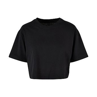 Build Your Brand Womens/Ladies Oversized Short-Sleeved Crop Top