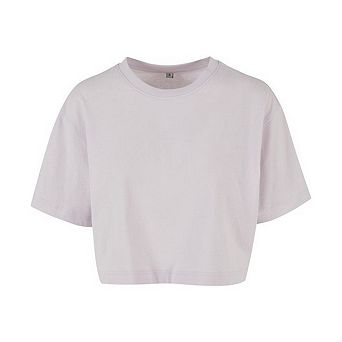Build Your Brand Womens/Ladies Oversized Short-Sleeved Crop Top