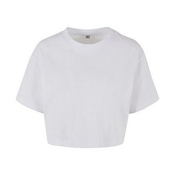Build Your Brand Womens/Ladies Oversized Short-Sleeved Crop Top