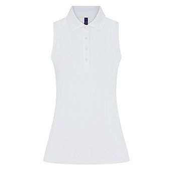 Henbury Womens/Ladies CoolPlus Sleeveless Polo Shirt
