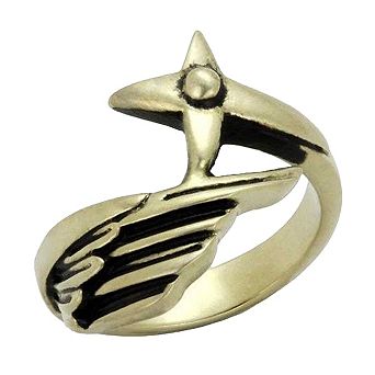 Alamode Antique Copper Ion Plated Epoxy Star Ring