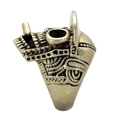 Alamode Antique Copper Ion Plated Epoxy Skull Ring