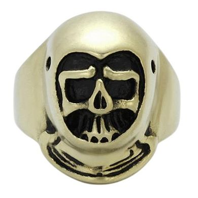 Alamode Antique Copper Ion Plated Epoxy Skull Ring