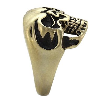 Alamode Antique Copper Ion Plated Epoxy Skull Ring