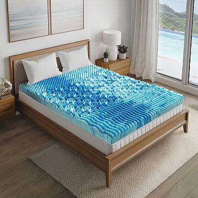 Nautica 4 in. GelLux Cooling Gel Memory Foam Mattress Topper