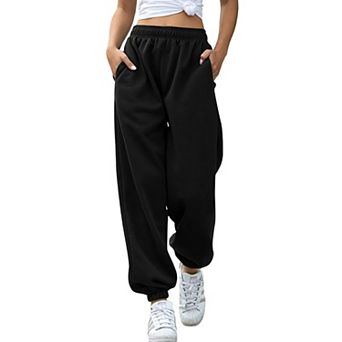 Women's High Waist Baggy Sweatpants Loose Fit Casual Joggers with Pockets