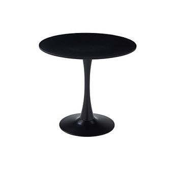 Lufeiya 31.5 Inch Round Dining Table with Tulip Pedestal Base MDF Wood Top for Dining Room