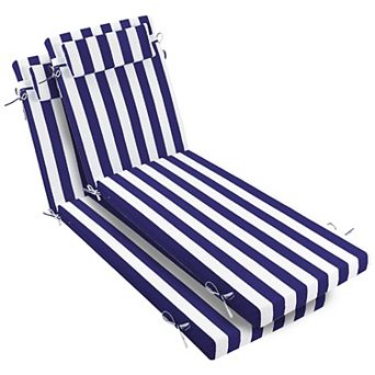 Patio Chaise Lounger Cushions Set of 2, 72x21x3", Water-Resistant, Removable Cover for Poolside