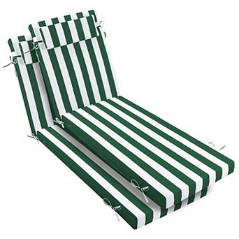 Patio Chaise Lounger Cushions Set of 2, 72x21x3", Water-Resistant, Removable Cover for Poolside