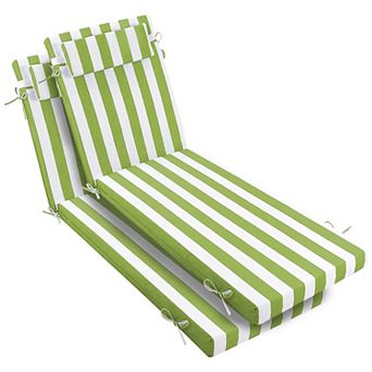 Patio Chaise Lounger Cushions Set of 2, 72x21x3", Water-Resistant, Removable Cover for Poolside