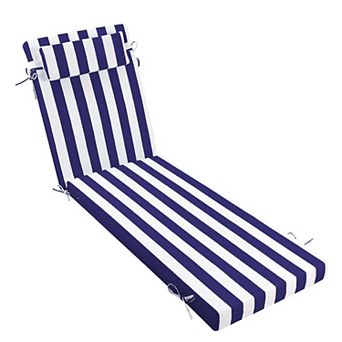 Patio Chaise Lounger Cushion, 72x21x3", Water-Resistant, Removable Cover for Deck, Poolside