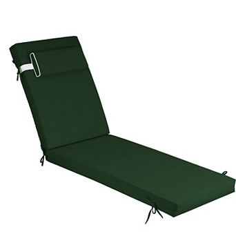 Patio Chaise Lounger Cushion, 72x21x3", Water-Resistant, Removable Cover for Deck, Poolside