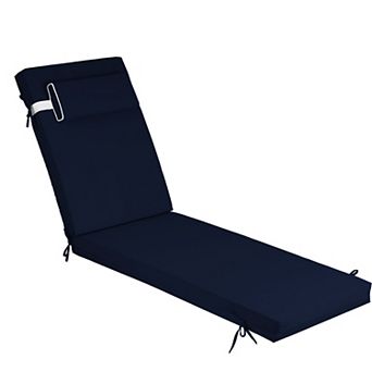 Patio Chaise Lounger Cushion, 72x21x3", Water-Resistant, Removable Cover for Deck, Poolside