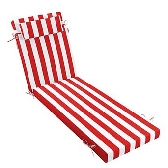 Patio Chaise Lounger Cushion, 72x21x3", Water-Resistant, Removable Cover for Deck, Poolside