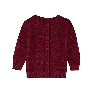 Chevron Knit Cardigan With Scallped Neck 2 Pc Set