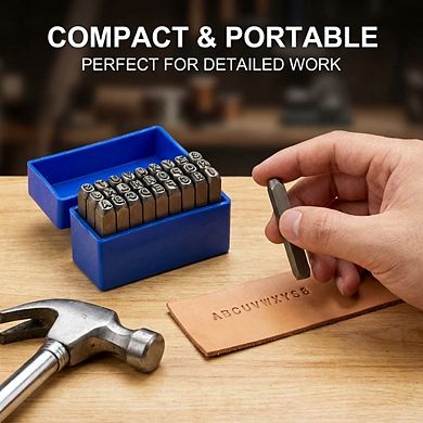 CASAFOYER Heavy Duty Letter Punch Set - Metal Stamping Kit with Alphabet
