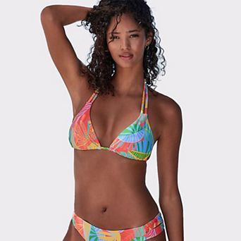 Lascana Women's Tropical Print Triangle Bikini Top