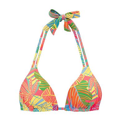 Lascana Women's Tropical Print Triangle Bikini Top