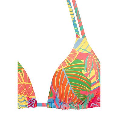 Lascana Women's Tropical Print Triangle Bikini Top
