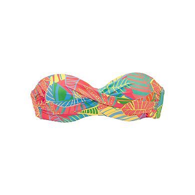 Lascana Women's Tropical Print Bandeau Bikini Top