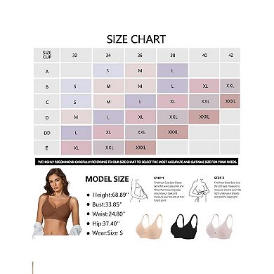 Avidlove Womens Wireless Jelly Bras Seamless Bra No Underwire Full Coverage Padded Bralette