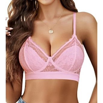 Avidlove Bras for Women Lace Wireless Bralettes Unlined Racerback Bra Bralette Unpadded