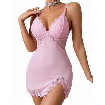 Avidlove Women Lingerie Lace Nightgown Chemise Spaghetti Strap Babydoll Modal Sleepwear V Neck
