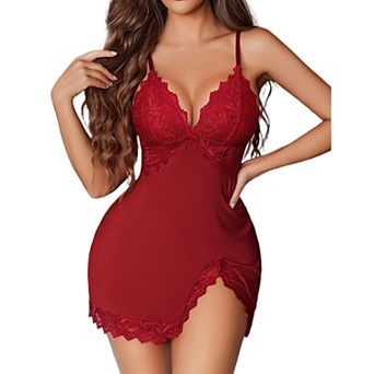 Avidlove Women Lingerie Lace Nightgown Chemise Spaghetti Strap Babydoll Modal Sleepwear V Neck