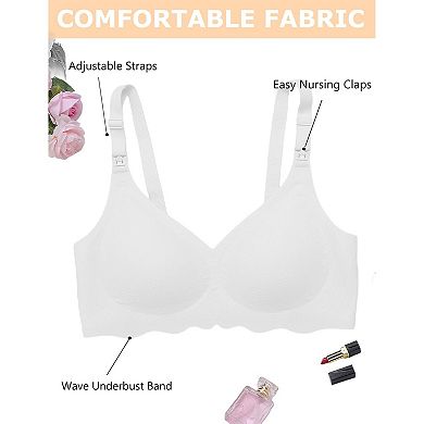 Avidlove Nursing Bra for Breastfeeding Maternity Bras Push Up Seamless Pregnancy Bralette Underwear