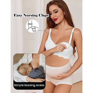 Avidlove Nursing Bra for Breastfeeding Maternity Bras Push Up Seamless Pregnancy Bralette Underwear