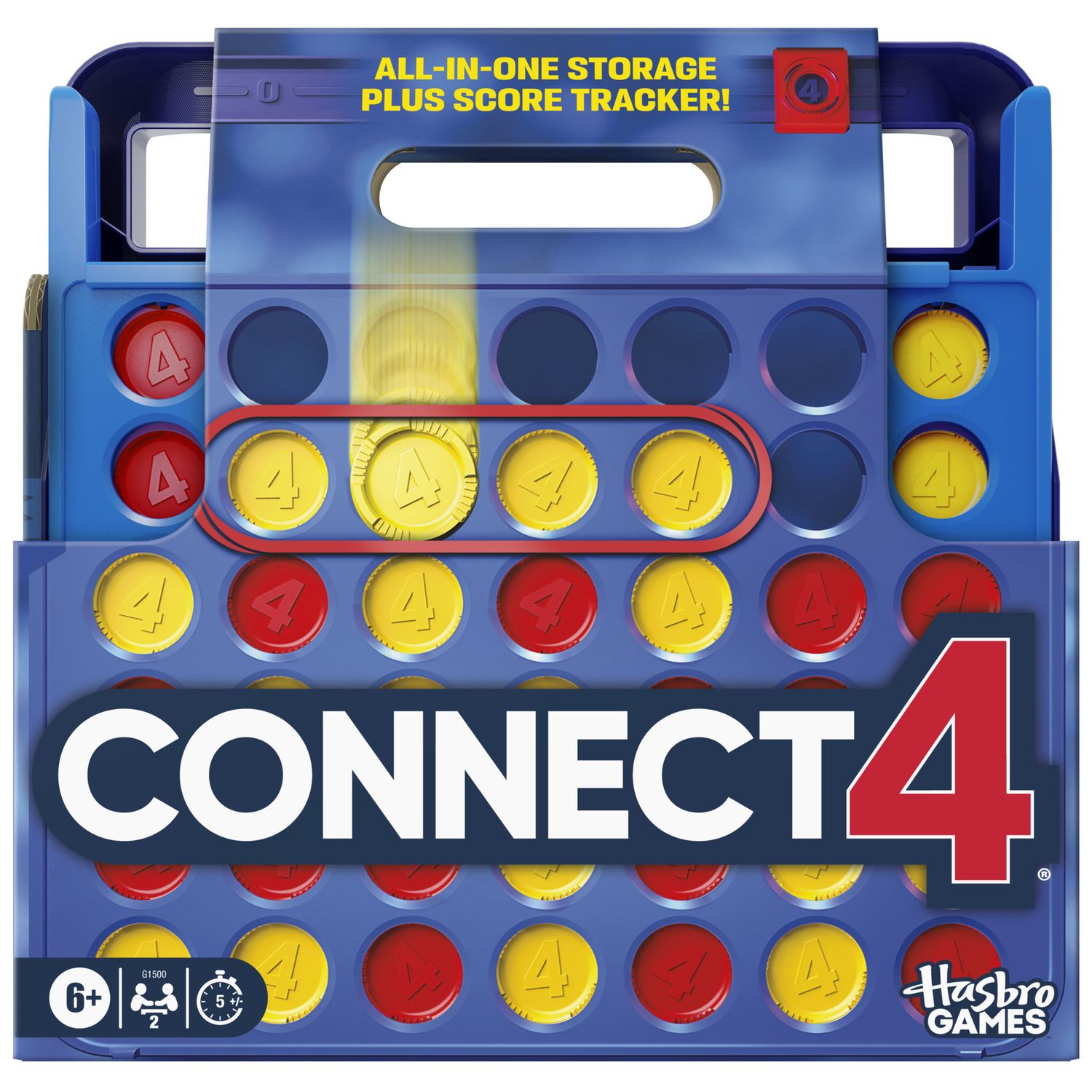 Детская игрушка Connect 4 Game by Hasbro with All-in-One Storage & Score Tracker — фото 1