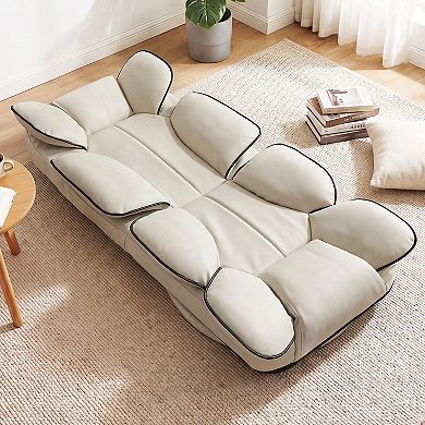 Costway 360 Degree Swivel Floor Gaming Chair, Folding Lazy Adjustable Lounger Couch