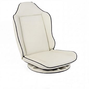 Costway 360° Swivel Floor Gaming Chair with 5-Level Adjustable Backrest&Padded Seat Cushion