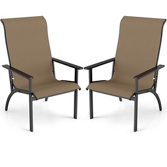 Costway Adirondack Chair with 400 lbs Weight Capacity High Back and Metal Frame Outdoor