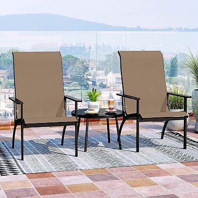 Costway Adirondack Chair with 400 lbs Weight Capacity High Back and Metal Frame Outdoor