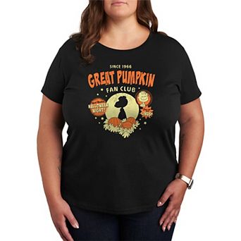 Plus Size Peanuts Great Pumpkin Fan Club Graphic Tee