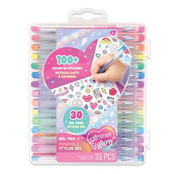 Make It Real 30 pc Gel Pen Set with Stickers