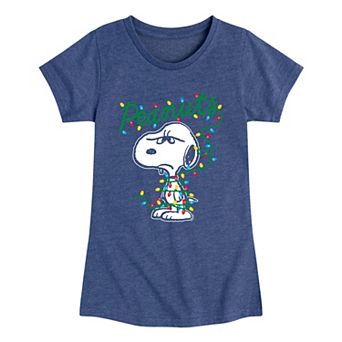 Girls 7-16 Peanuts Snoopy Christmas Lights Graphic Tee
