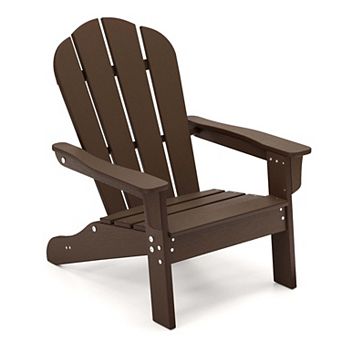 Costway Kids Adirondack Chair with High Backrest Armrests Fire Pit Chair for Kids Ages 3-8