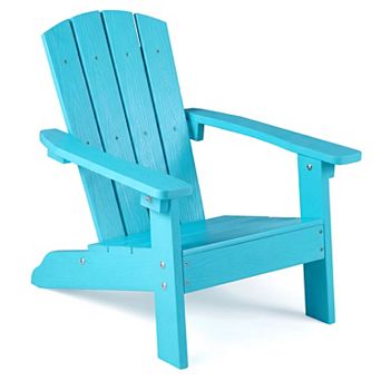 Costway Kids Adirondack Chair with High Backrest Armrests Fire Pit Chair for Kids Ages 3-8