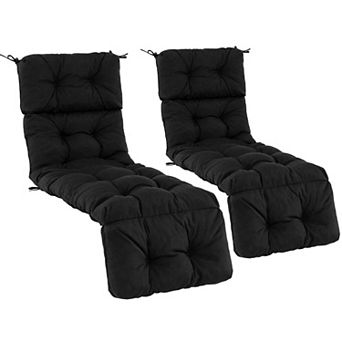 Costway 2 pc 73" Lounge Chaise Cushion Padded Recliner Cushion Indoor Outdoor