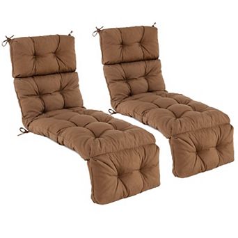 Costway 2 pc 73" Lounge Chaise Cushion Padded Recliner Cushion Indoor Outdoor