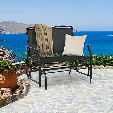 Costway Patio Glider Rocking Bench Double 2 Person Chair Loveseat Garden