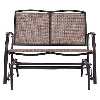 Costway Patio Glider Rocking Bench Double 2 Person Chair Loveseat Garden
