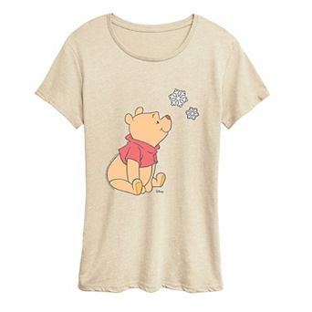 Women's Disney's Winnie The Pooh Snowflakes Graphic Tee