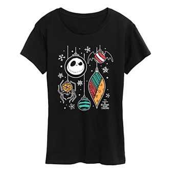 Women's Disney's The Nightmare Before Christmas Ornaments Graphic Tee